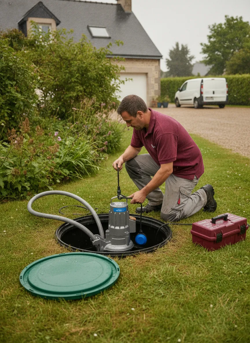 Dépannage pompe de relevage Couëron – méthode / geste technique